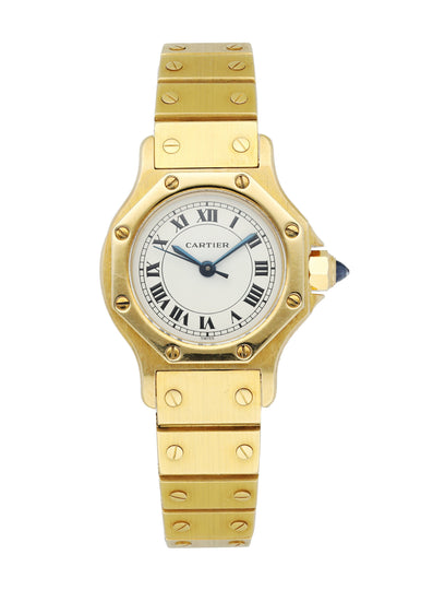 yellow gold cartier santos