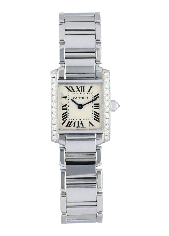 cartier tank francaise gold diamond