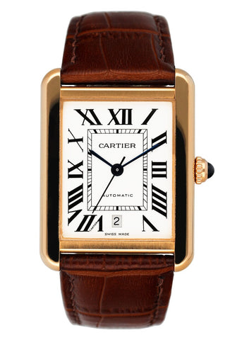 Cartier Tank Louis XL WT200005 Diamond 18K Rose Gold Mens Watch