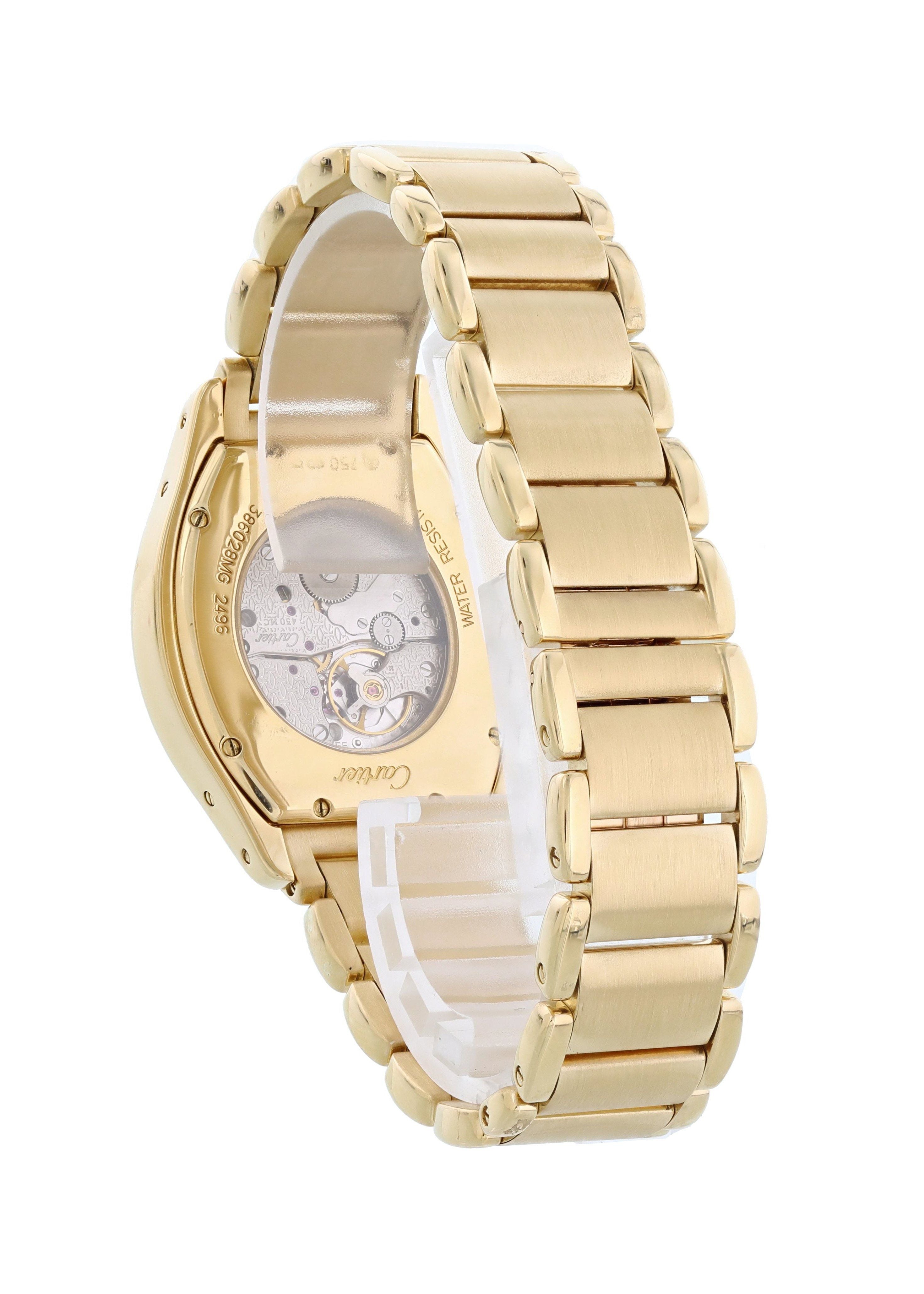 cartier tortue rose gold diamond watch