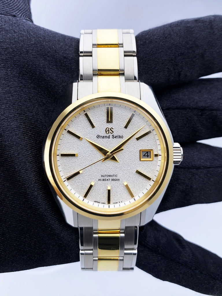 Grand Seiko Heritage SBGH252 White Dial Two Tone Mens Watch