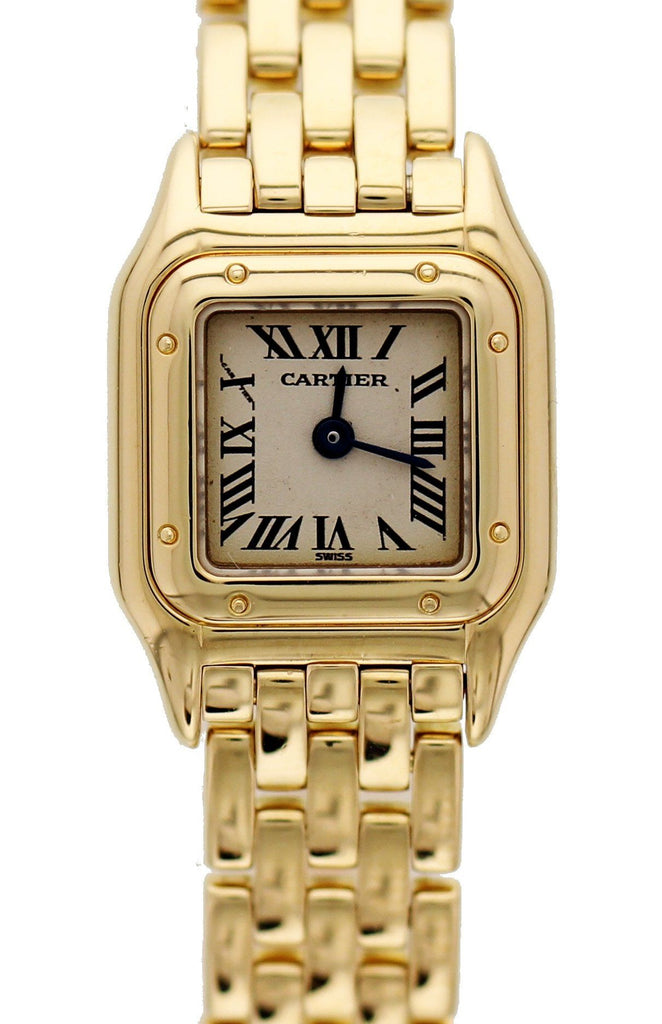 Mini cartier panthere 18k yellow gold watch 1130 1