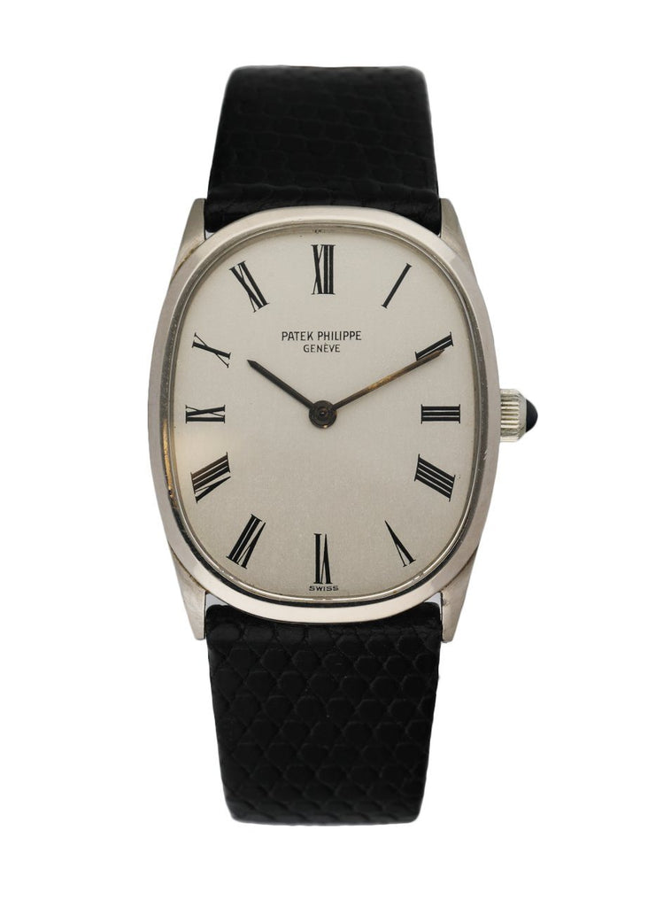 Patek Philippe Ellipse 3546 18k White Gold Vintage Men's Watch W/Paper