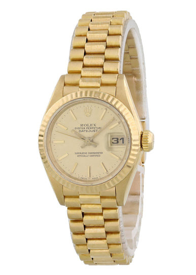 rolex oyster perpetual datejust 18k yellow gold watch