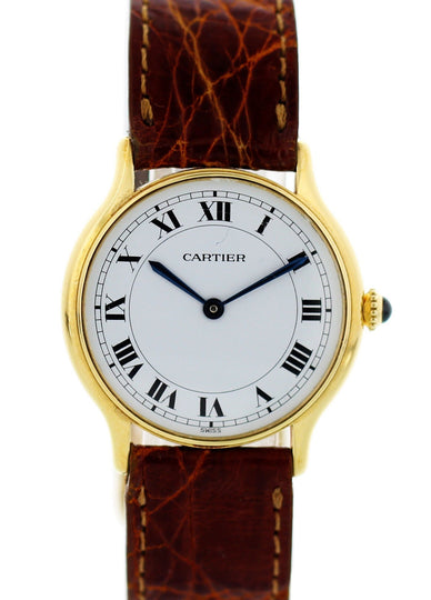 vintage cartier round watch