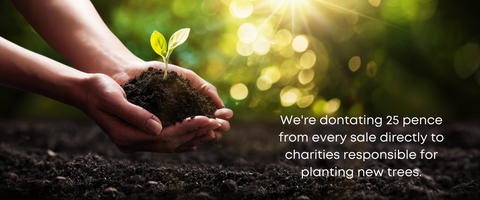 We are donating money from every sale to plant new trees