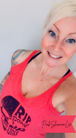 pinkshannonlee wearing Rip Some Lip tank top