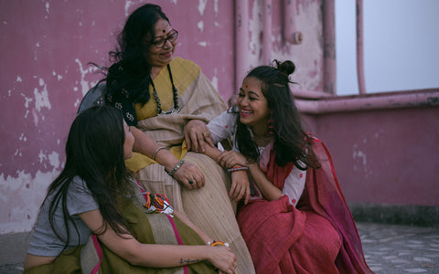 Mother with her daughters