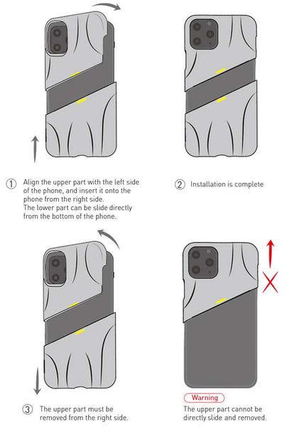 Muselot's unique split design case for iPhone 11 series allows for heat dissipation, smooth gaming experience, anti-slip grip and protects your phone from falls and collisions with its shockproof body. These are also stain-resistant and protects your camera lens from scratches.