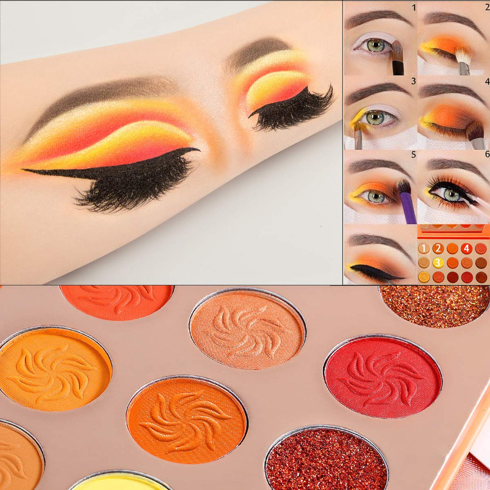 red orange eyeshadow