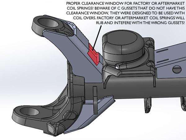 Jeep JK Inner C/Knuckle Gussets - FORMED - TMR Customs