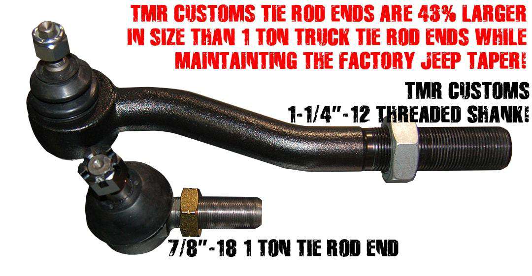  TON Jeep JK Tie Rod - 7075 ALUMINUM – TMR Customs