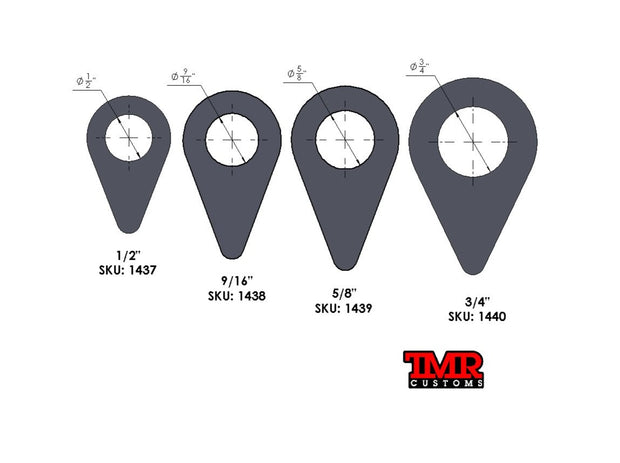 Billet Weld On Eyelets (Small) – 4 pack – Armada Engineering