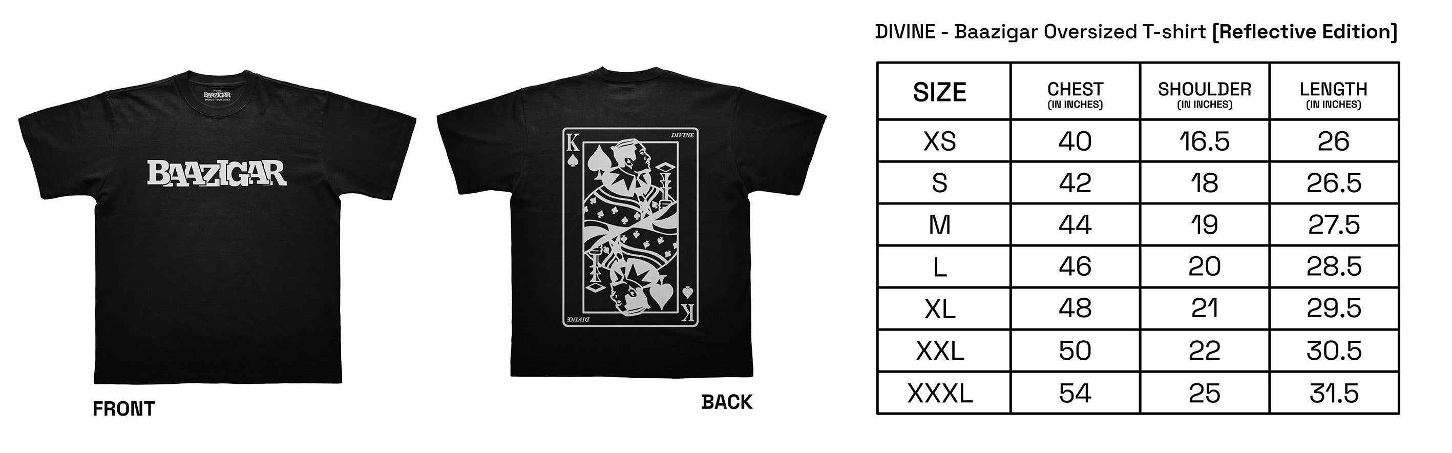 DIVINE - Baazigar Oversized T-shirt [Limited Reflective Edition ...