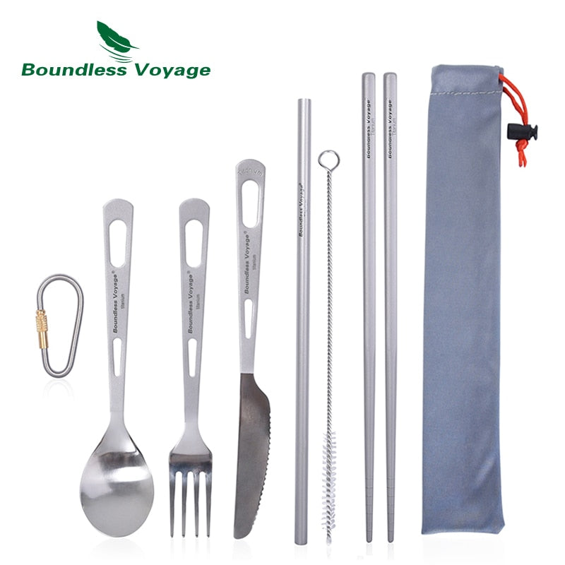Boundless Voyage Titanium Camping Portable Tableware