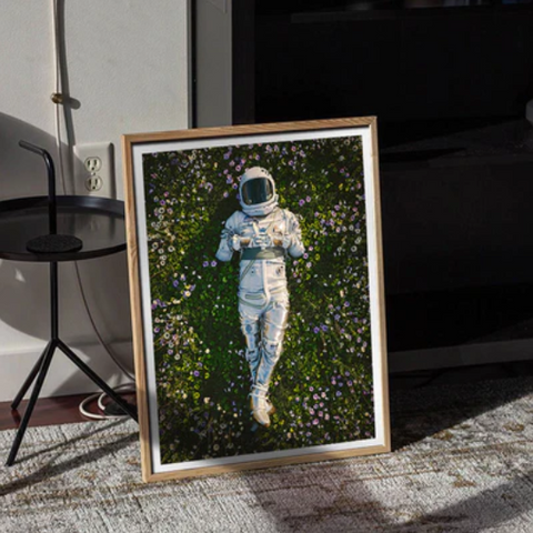 5 Ways To Style Your Home With Astronaut Wall Art 'Lazy Sunday by Cameron Burns for WWF | Andy okay - Astronaut Art Prints for Charity