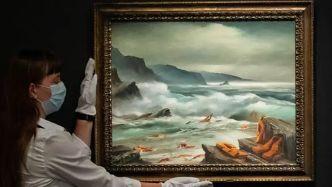 7 Times Banksy Has Done Something For Charity - Mediterranean Sea View | Andy okay - Art for Good Causes