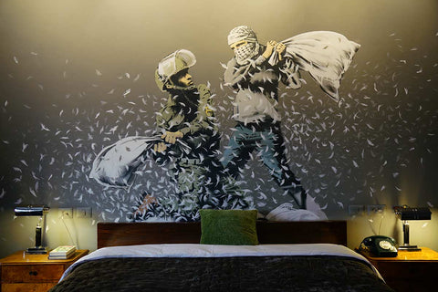 7 Times Banksy Has Done Something For Charity - Walled Off Hotel | Andy okay - Art for Good Causes