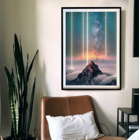 Choosing The Right Surreal Nature Art for Your Home: ’Beacons’ by Aaron Larson for Rainforest Trust | Andy okay – Surreal Art Prints for Charity