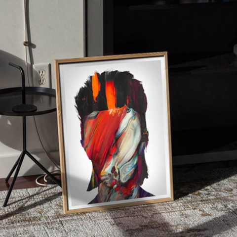 Cool Art Prints for the Modern Man Cave: 'Aladdin Sane' David Bowie Music Wall Decor by Norris Yim for WWF | Andy okay – Art for Charity