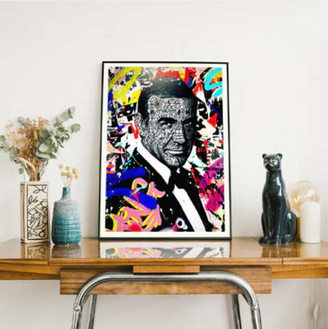 Eclectic Wall Art: 'My Name Is James Bond' by RS Artist for WWF | Andy okay – Eclectic Wall Art for Charity