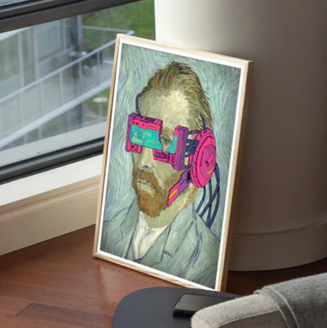 Edgy Wall Art: 'Cyber Gogh' by Perg for Animal Rescue Center | Andy okay – Edgy Art for Charity