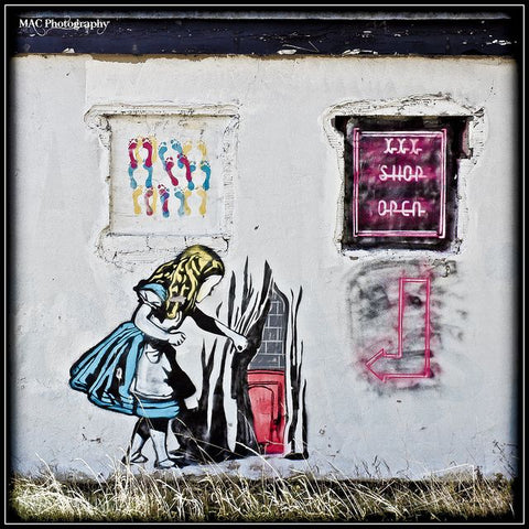 Exploring the art of Alice in Wonderland: Street Art - Banksy's Alice in Wonderland | Andy okay – Art for Causes