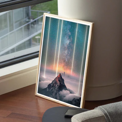Galaxy Wall Art: 'Beacons' by Aaron Larson for Rainforest Trust | Andy okay - Art for Causes