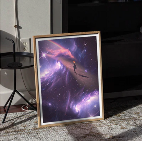 Galaxy Wall Art: 'Homecoming' by Morgan Whitney for Amazon Watch | Andy okay - Art for Causes