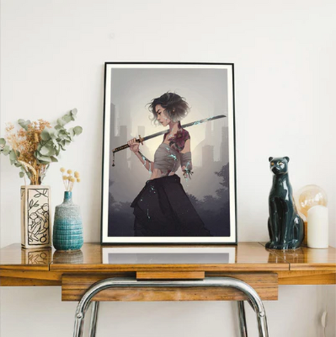 Girly Wall Art ’Broken Synth’ by Mona Finden for Share The Meal | Cool Girly Art Prints for Charity