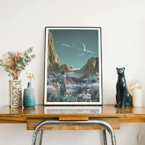 How To Find The Best Sci Fi Art For Your Living Room: 'Possible Worlds' by Jessica Conwell for Amazon Watch| Andy okay – Sci Fi Art Prints for Charity