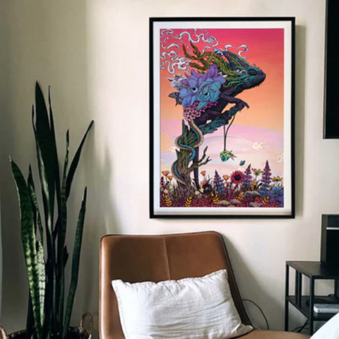 How to Decorate Your Home With Surreal Wall Art: ’Phantasmagoria’ by Mat Miller for Rainforest Trust | Andy okay – Surreal Posters for Charity
