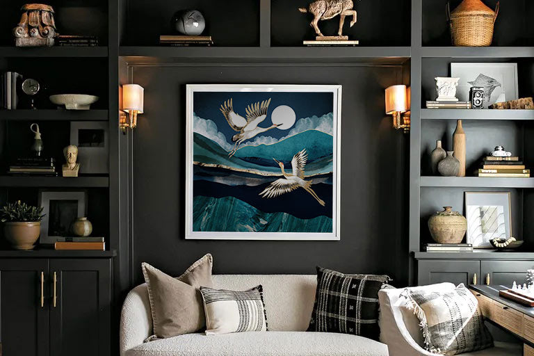 The Romantic Wall Art “Midnight Cranes” by Spacefrog Designs for Amazon Watch