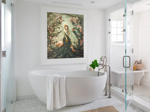 Modern Bathroom Art Ideas: 'Mother Nature' by Jose Francese for Smile of the Child | Andy okay – Bathroom Wall Art for Charity