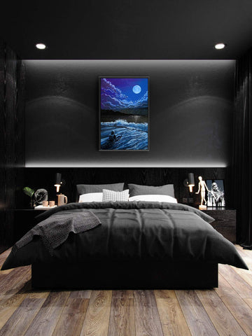 Moon Wall Art Bedroom Decor Ideas: 'High Tide' by Flooko For Share The Meal | Andy okay – Art for Causes