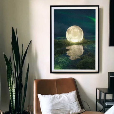 Moon Wall Art Bedroom Decor Ideas: 'Lagoon' by Morten Lasskogen for Greenpeace | Andy okay – Art for Causes
