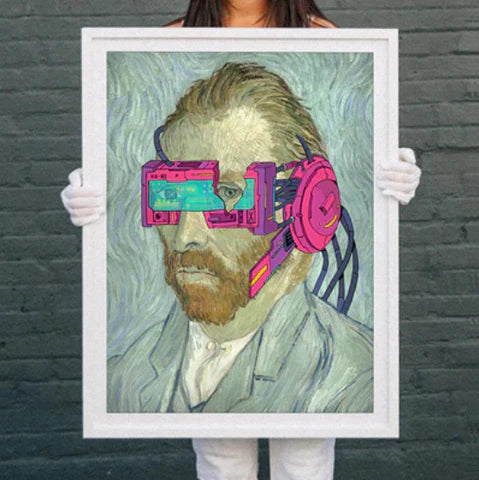 Quirky Wall Art: 'Cyber Gogh' by Perg for Animal Rescue Center | Andy okay – Quirky Wall Art for Charity