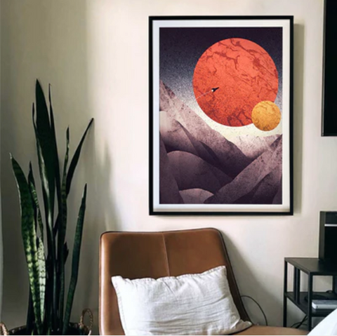 Astronaut Wall Art: 'An unknown World' by Swadeillustration for Smile of the Child | Andy okay - Art for Causes