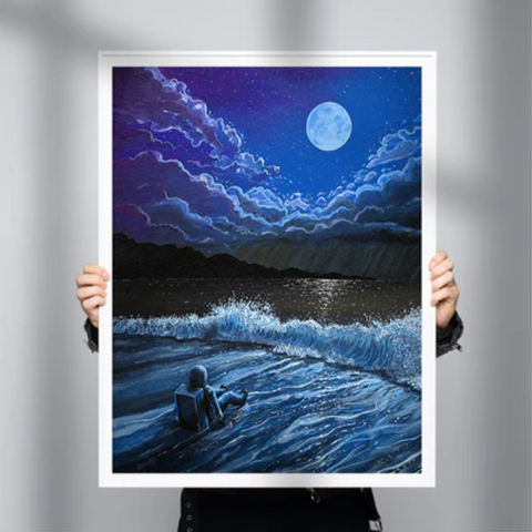Astronaut Wall Art: 'High Tide' by Flooko for Share The Meal | Andy okay - Art for Causes