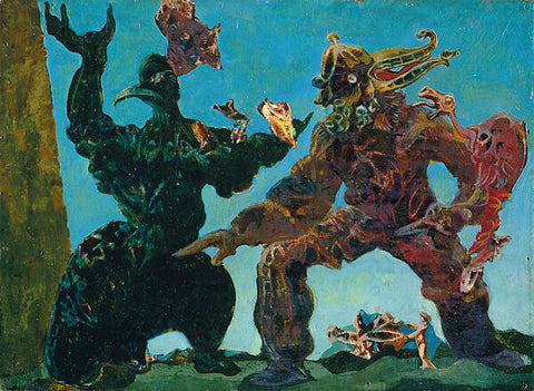 Surreal Nature Wall Art: 'The Barbarians' by Max Ernst | Andy okay – Surreal Nature Art for Causes