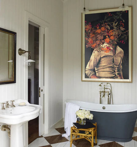 The Best Bathroom Wall Art for the Modern Man: 'Roots' by Frank Moth for Smile of the Child | Andy okay – Bathroom Art Prints for Charity