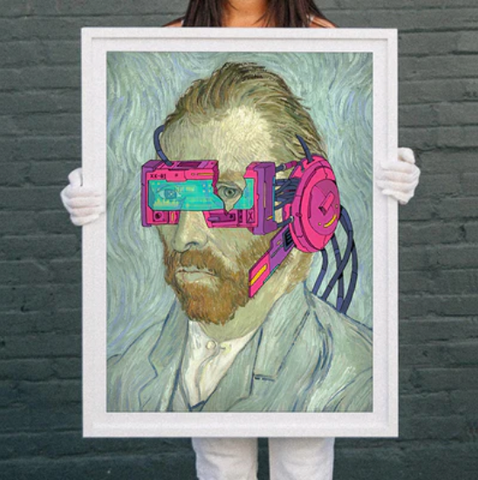 The Ultimate Guide To Find Affordable Wall Art For Your Living Room: ’Cyber Gogh’ by Berg for Animal Rescue Center | Andy okay – Affordable Art Prints for Charity