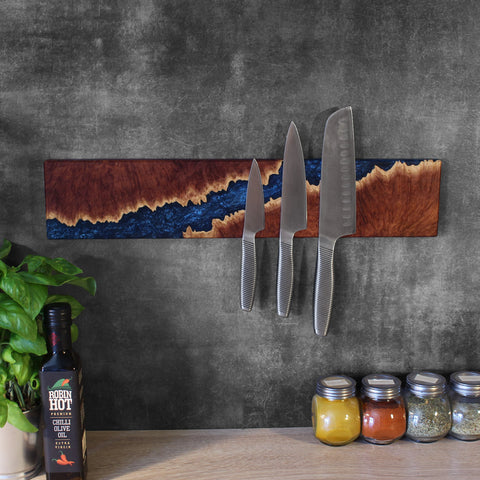 Creative Kitchen Wall Decor Ideas: Magnetic Knife Rack | Andy okay - Art for Causes