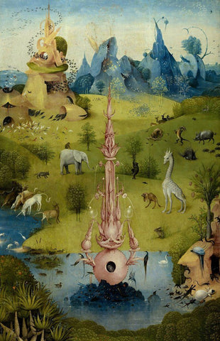 Beasts in the Garden of Earthly Delights by Hieronymus Bosch