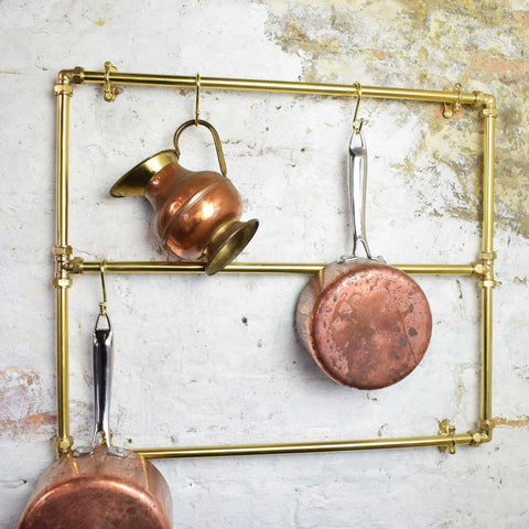 Creative Kitchen Wall Decor Ideas: Wall Mounted Pot and Pan Rack - Andy okay - Art for Causes