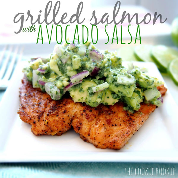 grilled salmon and avocado salsa recipe perfect for a light, healthy, spa-inspired summer... Inspiration in Rotation: Summer-Inspired Bathrooms from Bathroom Bliss by Rotator Rod