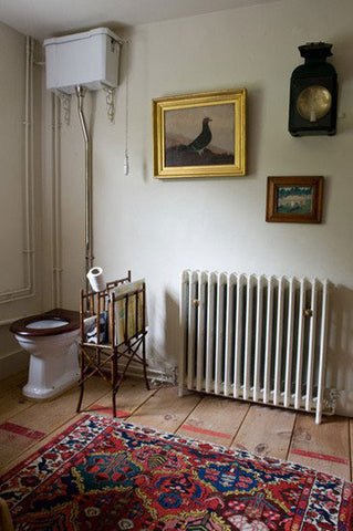 Bathroom Bliss by Rotator Rod - Trending Now in Bathroom Decor: Swap the Bath Mat for a Persian Rug