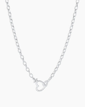 Gorjana Parker Heart Necklace Silver - Indigo