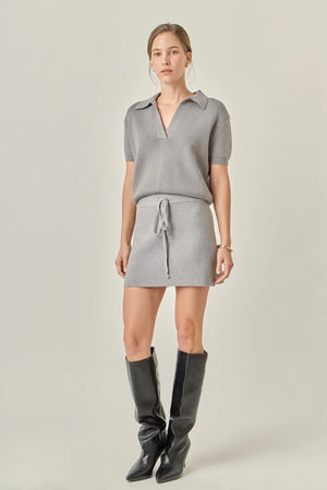 English Factory String Mini Skirt - Indigo