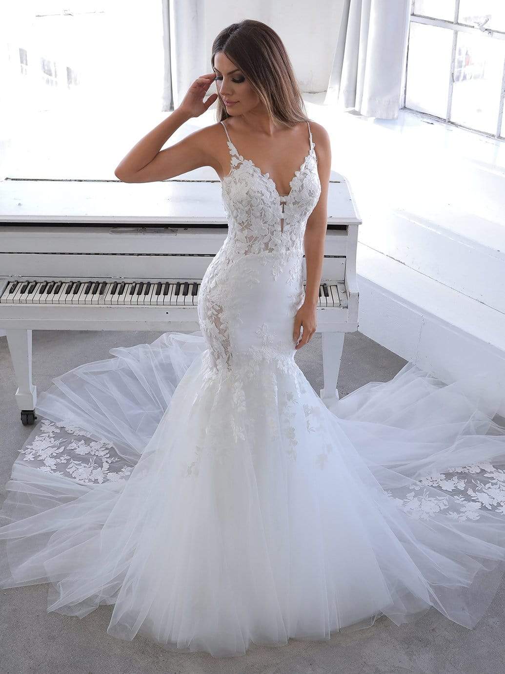 all diamond wedding dress